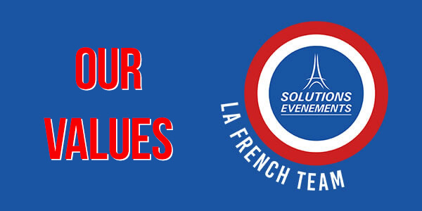 Solutions Événements Our Values !