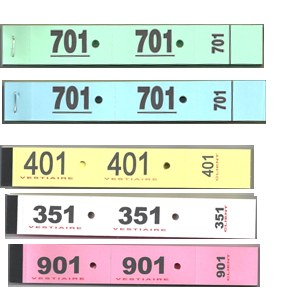 Carnet de 50 tickets vestiaires pour portants et cintres