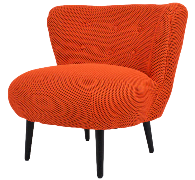 Location fauteuil tissu 3D orange